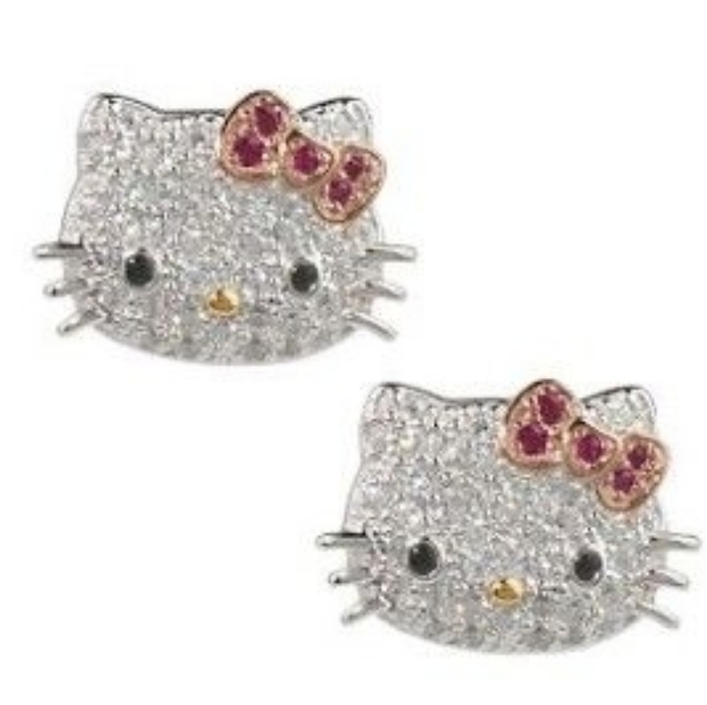 Hello Kitty Diamonique Earrings